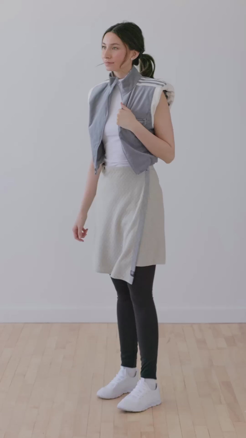 TUKUAN versatile merino wool accessory, an eco-friendly wrap skirt and shawl made in Quebec, Canada.